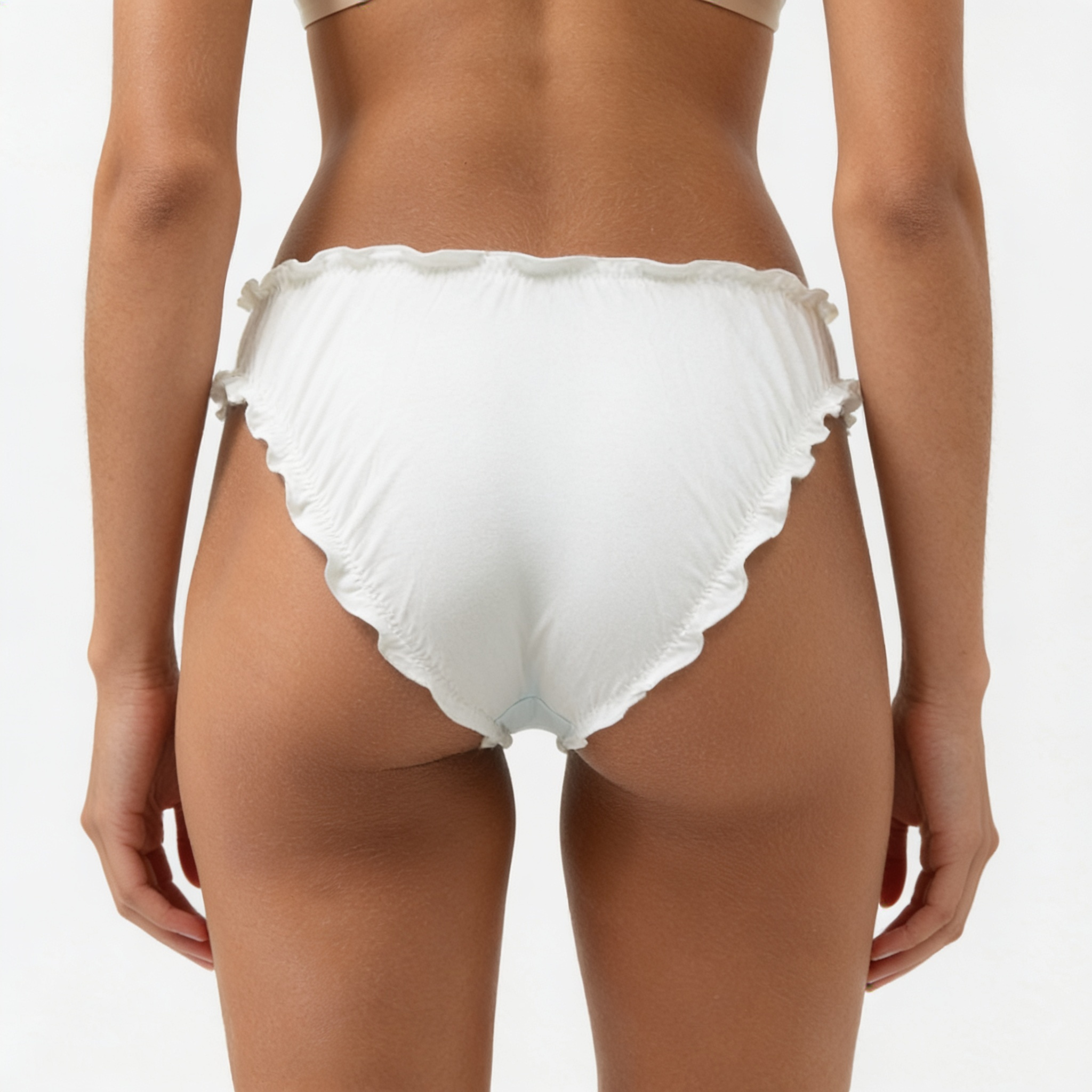 Neige Cotton Ruffle Thong